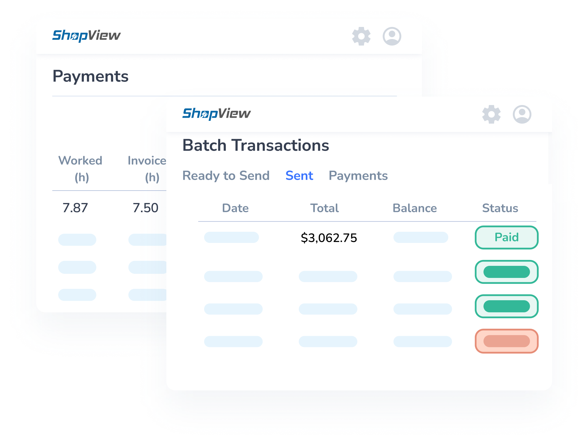 ShopView Invoice Tracking